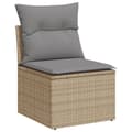Miniatyrbillede 3 af 11: vidaXL sofasæt til haven 5 dele med hynder polyrattan beige