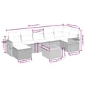 Miniatyrbillede 2 af 3: vidaXL sofasæt til haven 8 dele med hynder polyrattan grå