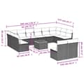 Miniatyrbillede 9 af 11: vidaXL sofasæt til haven 13 dele med hynder polyrattan beige