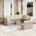 Miniatyrbillede 11 af 11: vidaXL sofasæt til haven 13 dele med hynder polyrattan beige