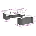 Miniatyrbillede 4 af 4: vidaXL sofasæt til haven 9 dele med hynder polyrattan grå