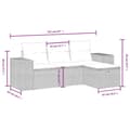 Miniatyrbillede 4 af 4: vidaXL sofasæt til haven 4 dele med hynder polyrattan beige