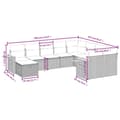 Miniatyrbillede 7 af 11: vidaXL sofasæt til haven 10 dele med hynder polyrattan beige