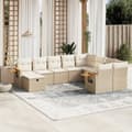 Miniatyrbillede 11 af 11: vidaXL sofasæt til haven 10 dele med hynder polyrattan beige