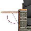 Miniatyrbillede 6 af 11: vidaXL sofasæt 5 dele med hynder polyrattan grå