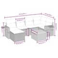 Miniatyrbillede 2 af 3: vidaXL sofaesæt til haven 7 dele med hynder polyrattan grå