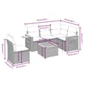 Miniatyrbillede 8 af 11: vidaXL sofasæt til haven 6 dele med hynder polyrattan grå