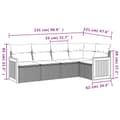 Miniatyrbillede 2 af 3: vidaXL sofasæt til haven 5 dele med hynder polyrattan beige