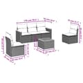 Miniatyrbillede 6 af 11: vidaXL sofasæt til haven 6 dele med hynder polyrattan grå