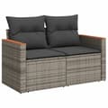 Miniatyrbillede 2 af 11: vidaXL sofasæt til haven 6 dele med hynder polyrattan grå