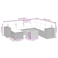 Miniatyrbillede 4 af 4: vidaXL sofasæt til haven 8 dele med hynder polyrattan grå