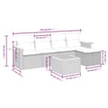 Miniatyrbillede 2 af 3: vidaXL sofasæt til haven 6 dele med hynder polyrattan grå