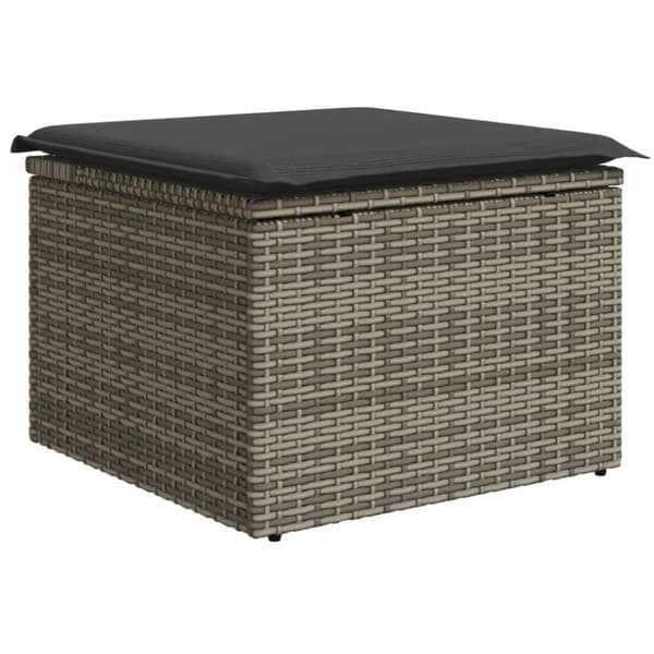 vidaXL sofasæt 5 dele med hynder polyrattan grå