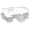 Miniatyrbillede 5 af 5: vidaXL havesofasæt 7 dele med hynder polyrattan beige