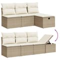 Miniatyrbillede 4 af 5: vidaXL sofasæt til haven 8 dele med hynder polyrattan beige
