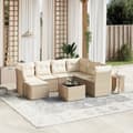 Miniatyrbillede 2 af 5: vidaXL sofasæt til haven 8 dele med hynder polyrattan beige