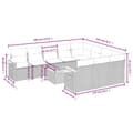 Miniatyrbillede 7 af 11: vidaXL sofasæt til haven 11 dele med hynder polyrattan beige
