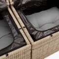 Miniatyrbillede 4 af 11: vidaXL havesofasæt 7 dele med hynder polyrattan beige
