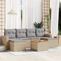 Miniatyrbillede 11 af 11: vidaXL havesofasæt 7 dele med hynder polyrattan beige