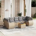 Miniatyrbillede 2 af 11: vidaXL sofasæt til haven 8 dele med hynder polyrattan beige