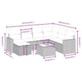 Miniatyrbillede 2 af 3: vidaXL sofasæt til haven 8 dele med hynder polyrattan grå