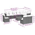 Miniatyrbillede 9 af 11: vidaXL sofasæt til haven 11 dele med hynder polyrattan beige