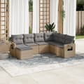 Miniatyrbillede 11 af 11: vidaXL sofasæt til haven 7 dele med hynder polyrattan beige