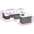 Miniatyrbillede 11 af 11: vidaXL havesofasæt 10 dele med hynder polyrattan beige