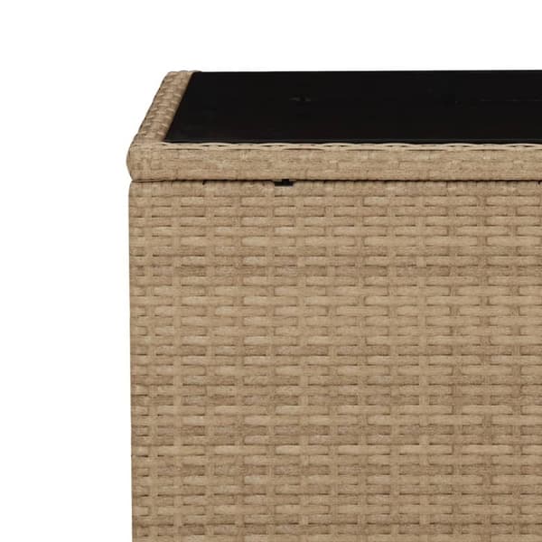 vidaXL spisebordssæt til haven 3 dele med hynder polyrattan beige