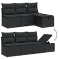 Miniatyrbillede 4 af 5: vidaXL sofasæt til haven 8 dele med hynder polyrattan sort