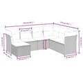Miniatyrbillede 5 af 5: vidaXL sofasæt til haven 7 dele med hynder polyrattan sort