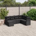 Miniatyrbillede 2 af 5: vidaXL sofasæt til haven 7 dele med hynder polyrattan sort
