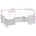 Miniatyrbillede 5 af 5: vidaXL sofasæt til haven 6 dele med hynder polyrattan sort