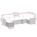 Miniatyrbillede 5 af 5: vidaXL sofasæt til haven 7 dele med hynder polyrattan sort
