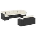 Miniatyrbillede 3 af 11: vidaXL sofasæt til haven 9 dele med hynder polyrattan sort