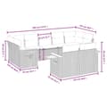 Miniatyrbillede 9 af 11: vidaXL sofasæt til haven 9 dele med hynder polyrattan sort