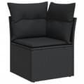 Miniatyrbillede 5 af 11: vidaXL sofasæt til haven 6 dele med hynder polyrattan sort