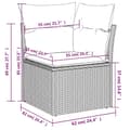 Miniatyrbillede 11 af 11: vidaXL sofasæt til haven 6 dele med hynder polyrattan sort