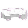 Miniatyrbillede 5 af 5: vidaXL sofasæt til haven 7 dele med hynder polyrattan sort