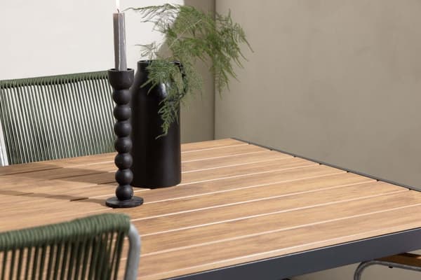Break hagesett bord 90x150cm natur, 4 stoler Bois grønn.