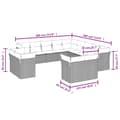 Miniatyrbillede 2 af 3: vidaXL sofasæt til haven 13 dele med hynder polyrattan brun
