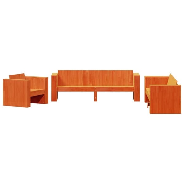 vidaXL Hagesofagruppe 2 deler voksbrun heltre furu