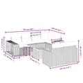 Miniatyrbillede 5 af 5: vidaXL sofasæt til haven 11 dele med hynder polyrattan sort
