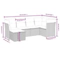 Miniatyrbillede 5 af 5: vidaXL sofasæt til haven 6 dele med hynder polyrattan sort
