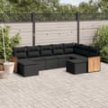 Miniatyrbillede 11 af 11: vidaXL sofasæt til haven 9 dele med hynder polyrattan sort