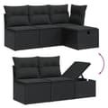Miniatyrbillede 4 af 5: vidaXL sofasæt til haven 6 dele med hynder polyrattan sort
