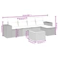 Miniatyrbillede 5 af 5: vidaXL sofasæt til haven 6 dele med hynder polyrattan sort