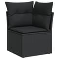 Miniatyrbillede 3 af 11: vidaXL sofasæt til haven 10 dele med hynder polyrattan sort