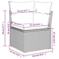 Miniatyrbillede 9 af 11: vidaXL sofasæt til haven 10 dele med hynder polyrattan sort