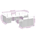 Miniatyrbillede 8 af 11: vidaXL sofasæt til haven 10 dele med hynder polyrattan sort
